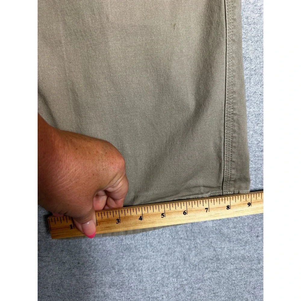 Duluth Flex Firehouse Cargo Pants Mens 42x32 Khaki Relaxed Fit Canvas Workwear